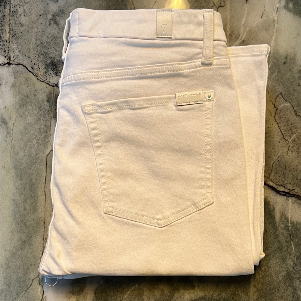 7 for All Mankind White Denim Jeans Size 31